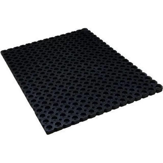 Deurmatshop.nl Rubbermat / Oct-O-Mat / rubberringmat / 100 cm x 150 cm / zwart
