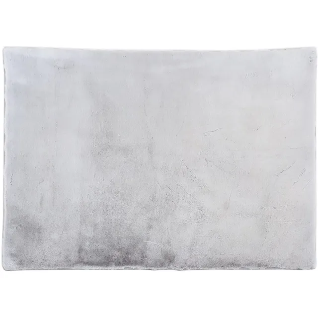 Vente-unique Hoogpolig shaggy vloerkleed met bonteffect - 160 x 230 cm - Grijs - BUNNY Lichtgrijs