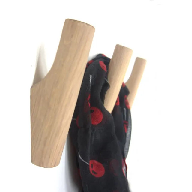 RHOOTZ Set van 3 LOLO kapstokhaken van RHOOTZ naturel eiken