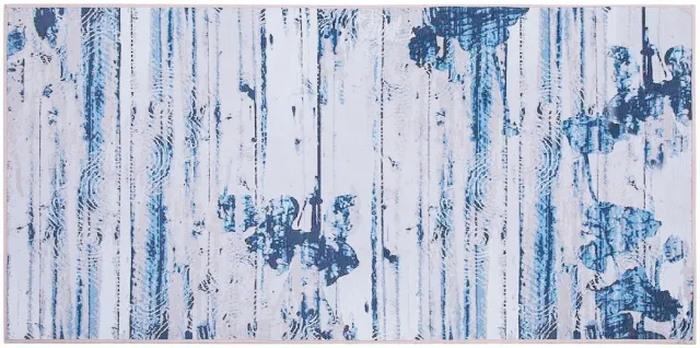 Beliani BURDUR - Laagpolig vloerkleed - Lichtblauw - 80 x 150 cm - Polyester