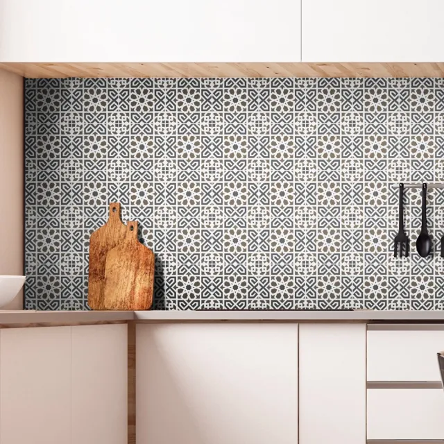 Ambiance Sticker Zelfklevende tegelmuurstickers voor keuken en badkamer - 30 Azulejos Agostinho tegelstickers - 30 stickers 15x15cm Multi color