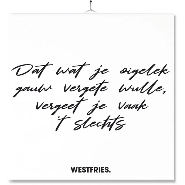 MC Living Tegel Met Opdruk | Grappig | Humor | Verjaardag kado | Westfries | Dat wat je eigenlijk snel wil vergeten Multi-Color