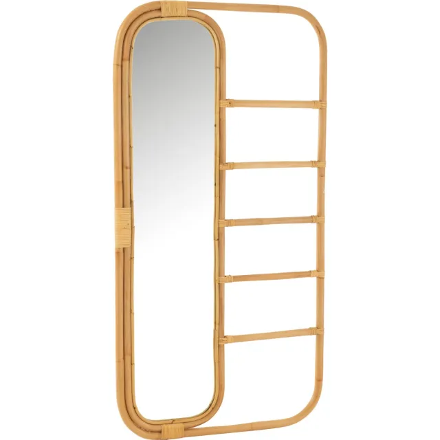 J-Line spiegel Ladder - rotan - naturel - 80 x 152 cm