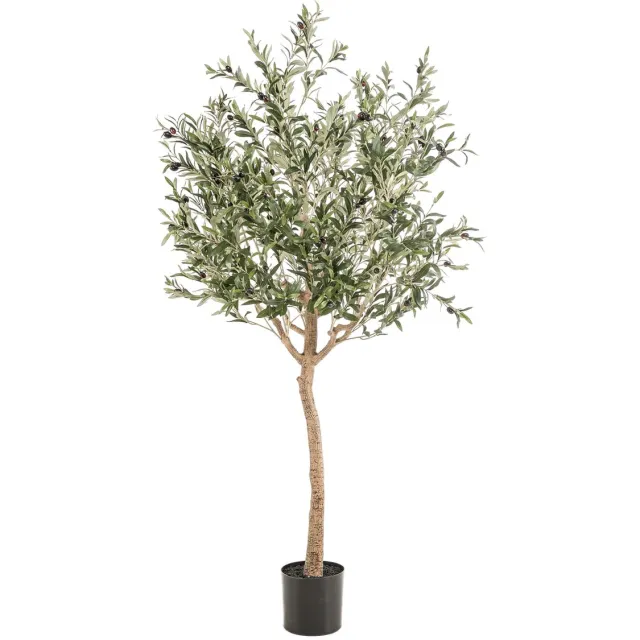 Emerald Kunstboom Olijfboom 180cm - Kunstplant voor binnen - Kunstboom olijf - Olijfboom kunst Groen