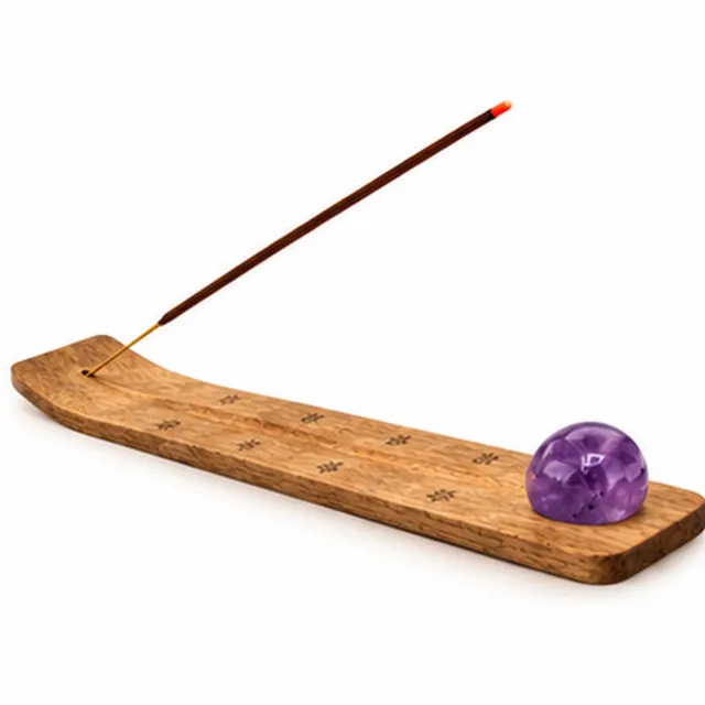 Green Tree Candle Incense Holder Amethyst - Wierookhouder