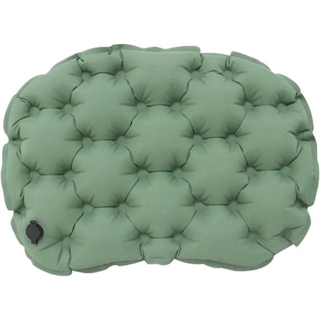 ANMI Opblaasbaar Zitkussen - 36 x 28 x 5 cm - Nylon Zitkussen Camping - Lichtgewicht en Compact - Waterafstotend - Voor Reizen Stadion Rolstoel Kantoor Groen