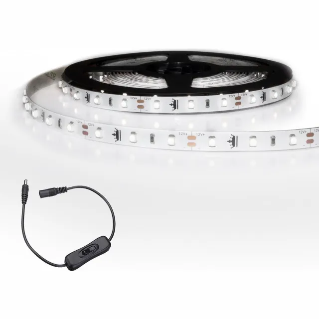 RexTech Led strip 2 meter Koud Wit - Met snoerschakelaar - 300 Leds - Complete set