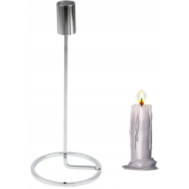 Festa Italia Zilveren Metalen Kandelaar Glamour 23cm