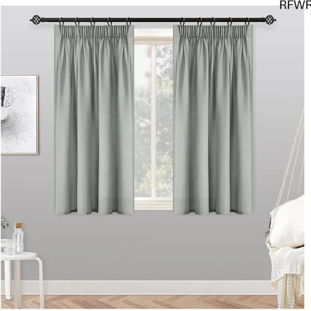 RFWR Moderne Semi-Transparante Voile Gordijnen Lichtgroen 2 Stuks 132 x 145 cm green light grey