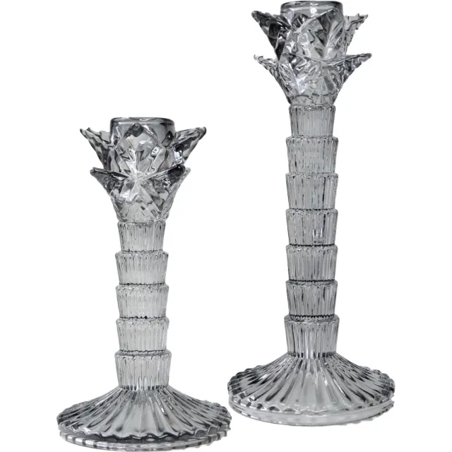 Twist the Candle TJ Home Decoration Palmboom Kandelaars - Zwart - Set van 2