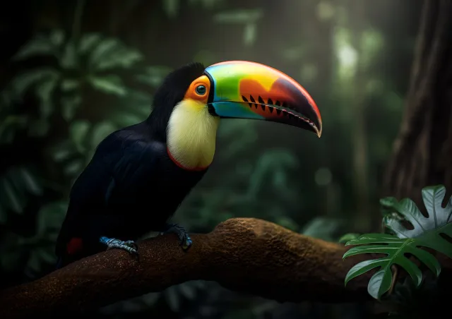 Alluvia Extra Grote A1 Toucan Poster Groen