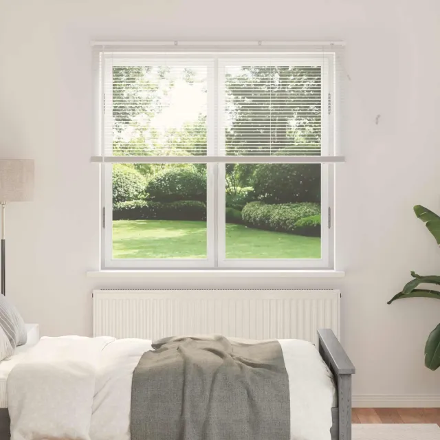 vidaXL Venetiaanse jaloezie Wit 150 x 150 cm 25 mm PVC