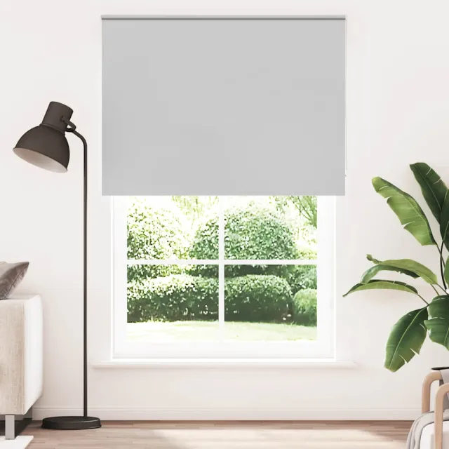 vidaXL Rolgordijn verduisterend 160x230 cm stofbreedte 156,6 cm Grijs