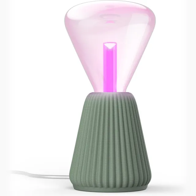 Philips Hue Lightguide 3D-geprinte Tafellamp (Saliegroen) - E27 - Wit en Gekleurd Licht - Incl. 1 Hue Lightguide Triangle Lamp - Hue White and Color Ambiance