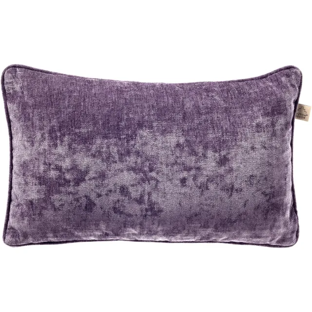 Dutch Decor LEWY - sierkussen 30x50 cm - glansvelours - Mysterioso - paars - Inclusief binnenkussen - Luxe kussens voor woonkamer & bank