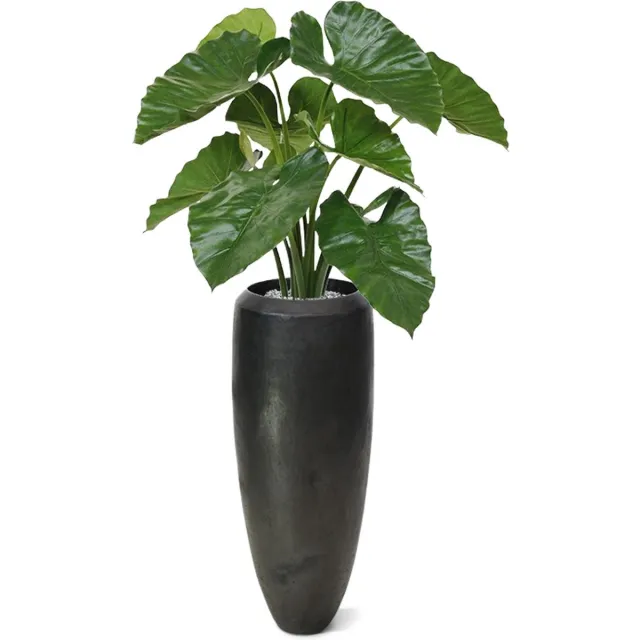 maxifleur Kunstplanten Alocasia Calidora kunstplant 70cm - FR - brandvertragend Groen