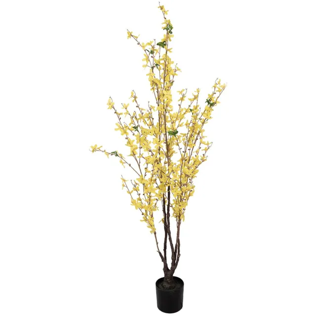 Clayre & Eef Kunstplant Forsythia 20x20x125 cm Geel Kunststof
