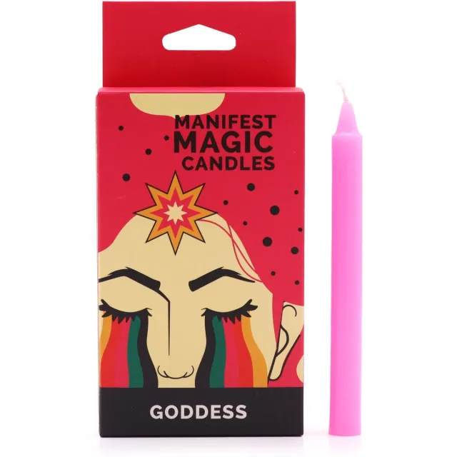 Ancient Wisdom Kaars - Magische kaarsen verpakking van 12 - Roze - Multicolor - Was - Handgemaakt - Decoratie - Licht - Sfeer - Ambiance - Versiering - Accessoire