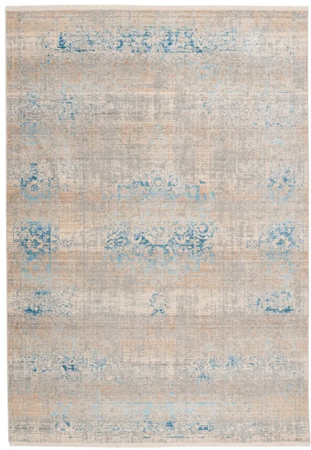 Padiro elegant laagpolig vloerkleed 120 x 170 cm - lichtbeige - oosters vintage patroon - met franjes - voor vloerverwarming - van polypropyleen en katoen