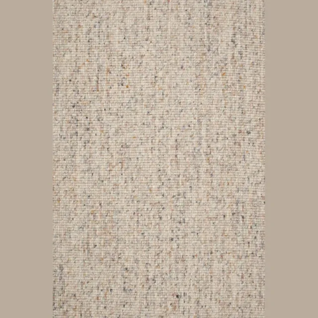 DÉJA Living Vloerkleed 200x240cm - Laagpolig Beige Mix Wol - Bela