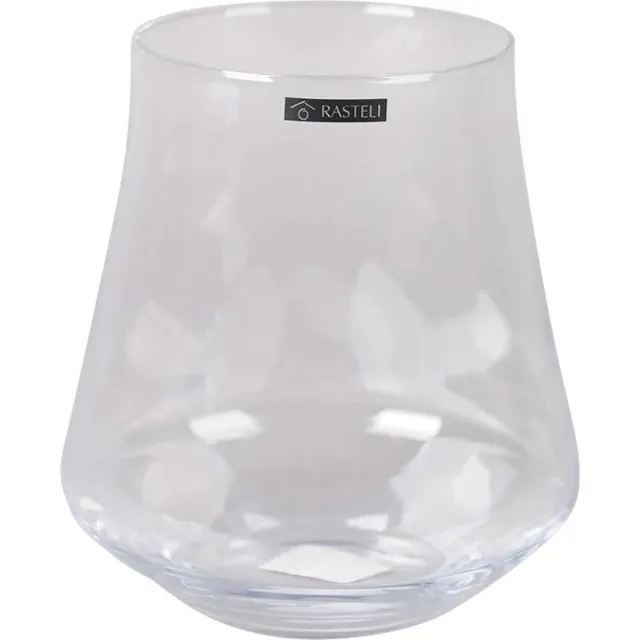Rasteli Vaas - glas - transparant - D19 x H21 cm - Opening 12,5 cm