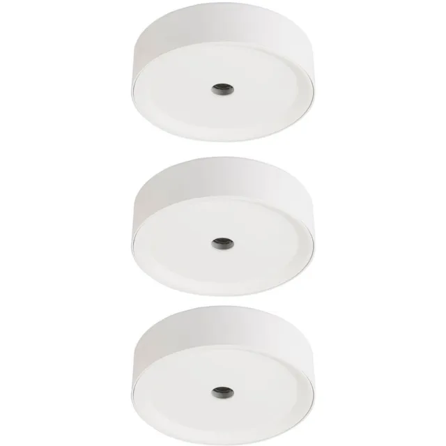 Globo Lighting Plafondlamp LED plafondlamp wit keukenlamp hallamp, aluminium, 10W 470lm warm wit, DxH 15 x 4 cm, set van 3