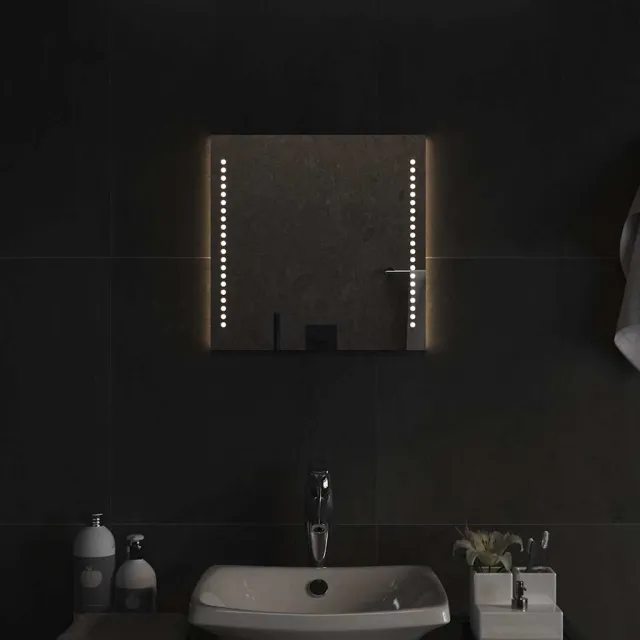 vidaXL Badkamerspiegel LED 40x40 cm Transparent