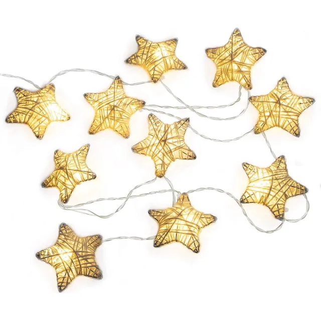 Meisterhome 10 Led papier sterren, decoratie voor in huis