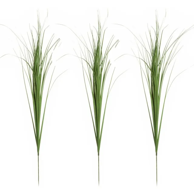 Mica Decorations 3x - Rietgras kunstplant losse steel/tak - groen - 99 cm - deco takken