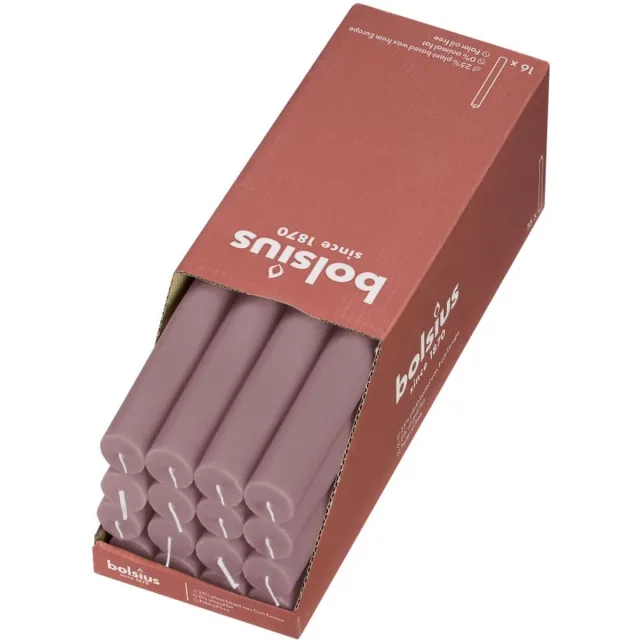Bolsius Shine rustiek tafelkaars 1 stuk Ash Rose
