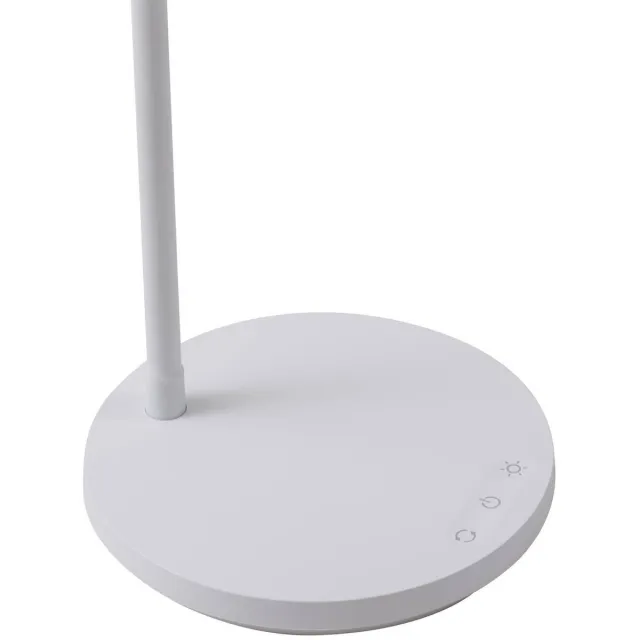 Lindby bureaulamp- met dimmer - 1licht - Kunststof, metaal - H: 38.5 cm - wit - Inclusief lichtbron