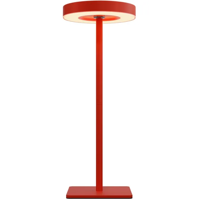 Nook Oplaadbare tafellamp - Rood - Draadloos - LED & 3 lichtstanden - Bureaulamp of nachtlampje