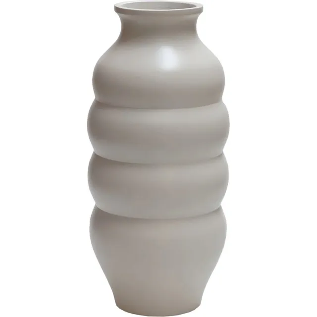 Vase The World Vaas Carmen | Beige - Ivory | Metaal | Ø12 x H30 cm