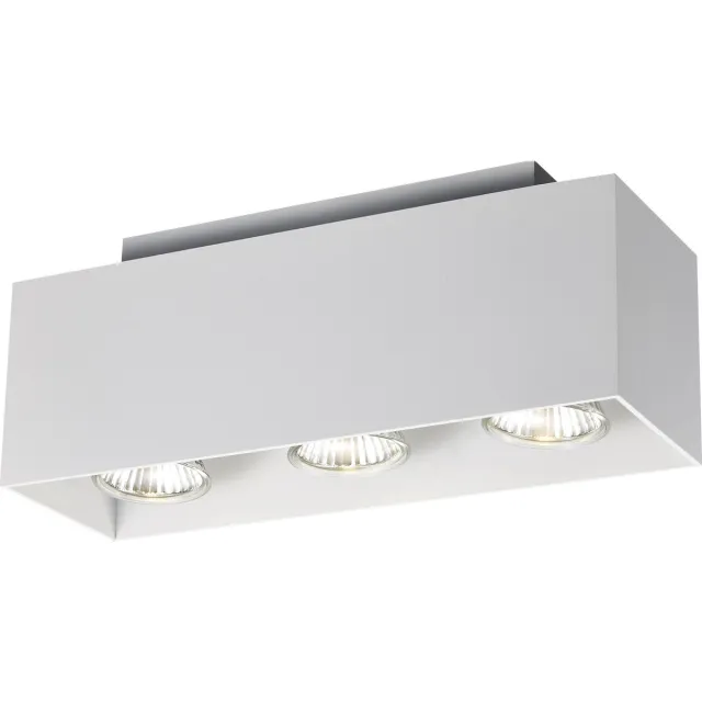 Fantasia Triton plafondbalk in wit metaal met 4 draaibare en kantelbare GU10-spots, 686 mm, lamp niet inbegrepen