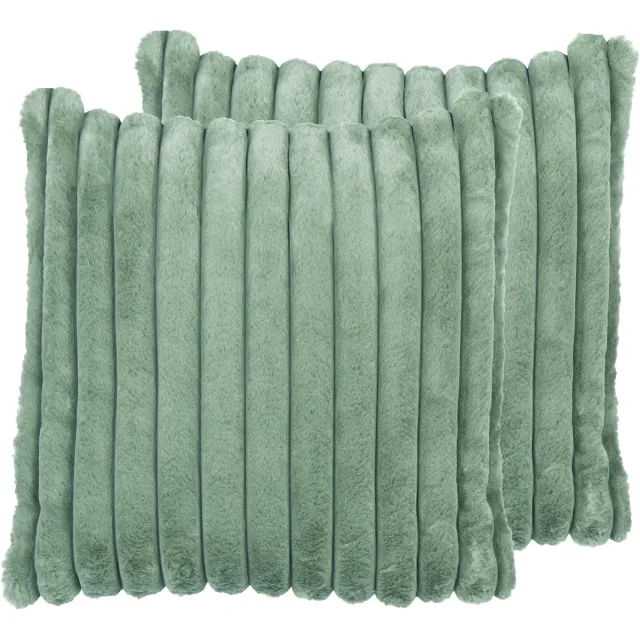Beliani RAKYA - Sierkussen set van 2 - Groen - Polyester