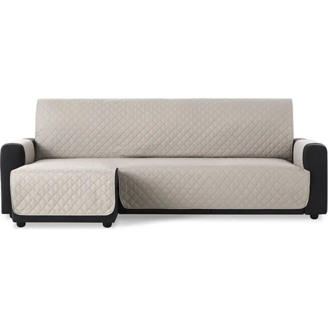 Belmarti Duo quilt Chaise Longue links - Bankbeschermer - 200cm breed - Linnen - OekoTex keurmerk