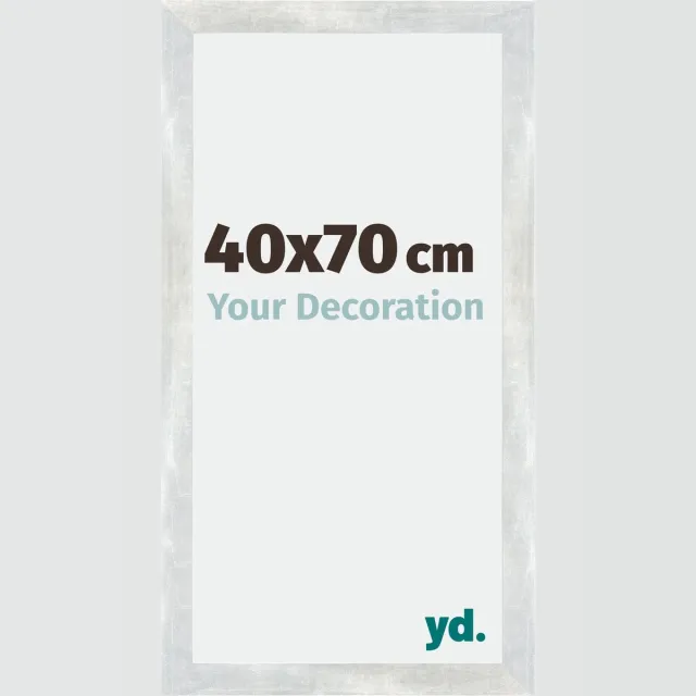 yd. Your Decoration - Fotolijst 40x70 cm - MDF - Zilver Glanzend Vintage - Mura