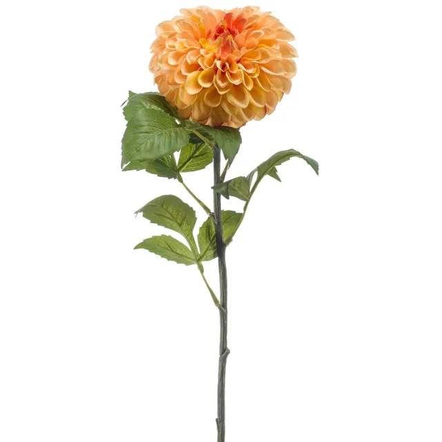 Emerald Kunstbloem Dahlia Pompon 74cm peach - Kunstplant voor binnen