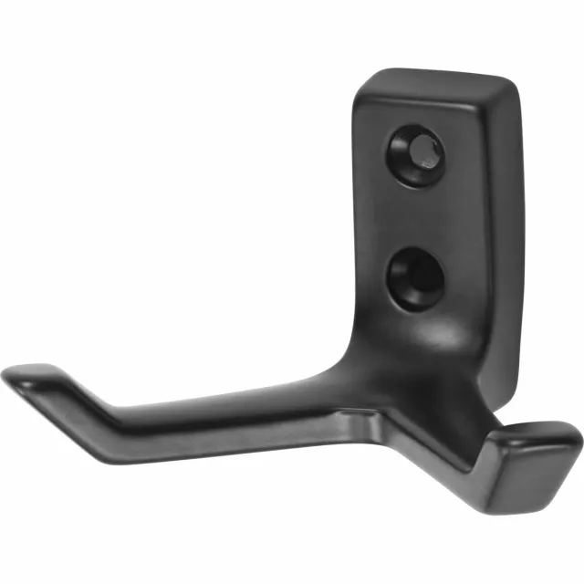 Hermeta Kapstokhaak - Zwart - Aluminium - Hermeta - Hermeta Dubbel Jas0033 Zwart