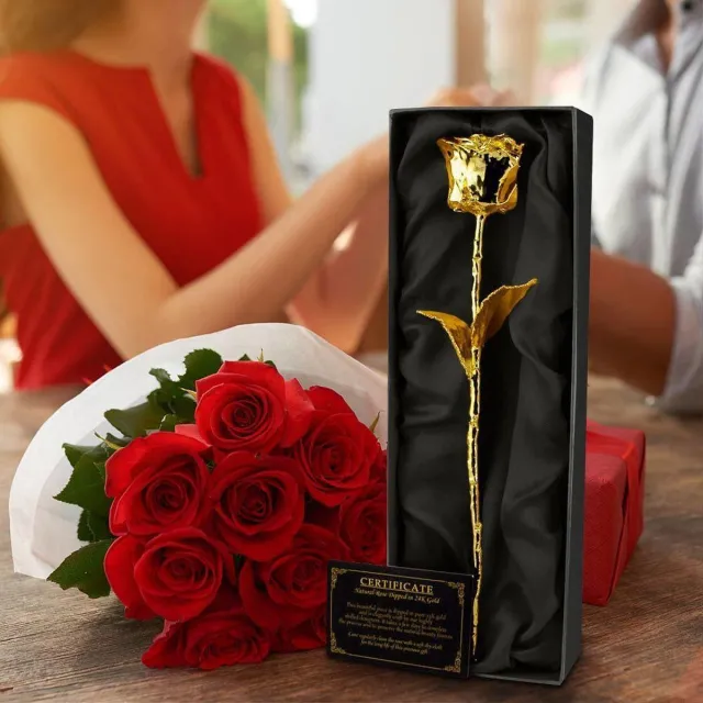 MikaMax Gouden Roos - 24krt Gouden Roos - Cadeautip - Valentijns cadeau - Luxe Giftbox