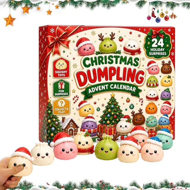 ZVD Adventskalender 2026 - 24 Squishy Kerstfiguren - Voor Volwassenen - Feestelijke Aftelkalender B