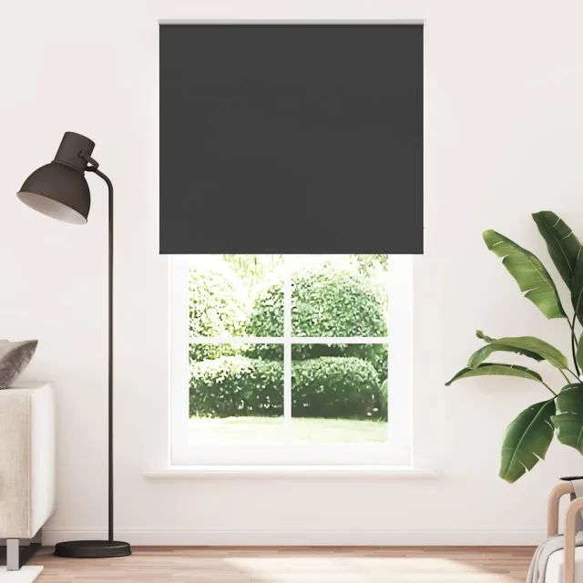 vidaXL Rolgordijn verduisterend 125x210 cm stofbreedte 121,6 cm zwart