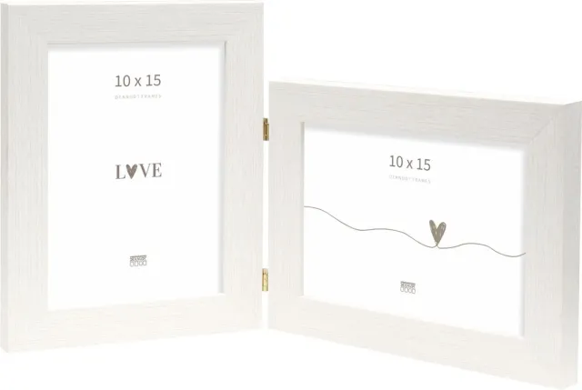 Deknudt Frames fotolijst S41VF1 H1V1 - wit - tweeluik - 2x 10x15