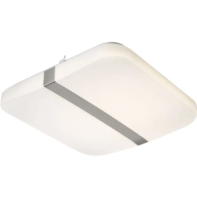Globo Plafondlamp opaal LED woonkamerlamp plafondlamp keukenlamp hallamp, 28 watt 1000 lumen 3000 Kelvin, LxBxH 33,5x33,5x6,7 cm Wit