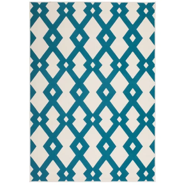 Dutch XXL Design Vloerkleed | Tapijt | Now | Ruiten | Ivoor/Turquoise