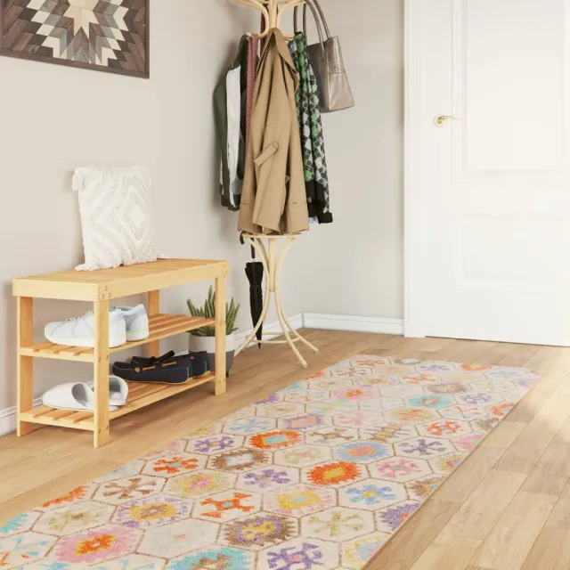 vidaXL Vloerkleed wasbaar 80x300 cm meerkleurig, foto 2