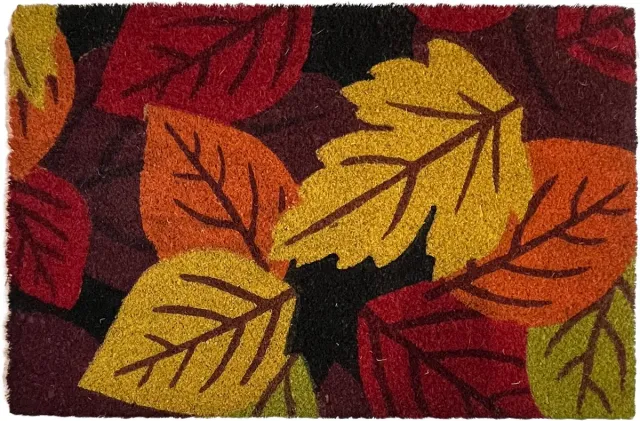 TEXAS Wycieraczka - Kokosvezel - 40x60 cm - Antislip - Bladeren Motief Natuurlijk