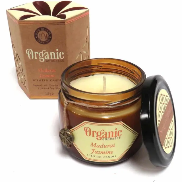 Song of India Geurkaars van Soja Was Organic Goodness Jasmijn Wit