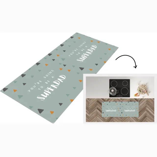 KitchenYeah Keukenloper - Loper keuken - You're going to be a superdad - Spreuken - Quotes - Papa - Keukenloper vinyl Multicolor