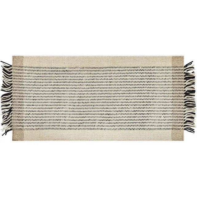 Beliani DIVARLI - Modern vloerkleed - Lichtbeige - 80 x 150 cm - Wol